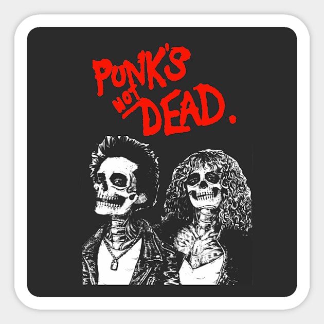 PUNK'S NOT DEAD Sticker by fiorellaft